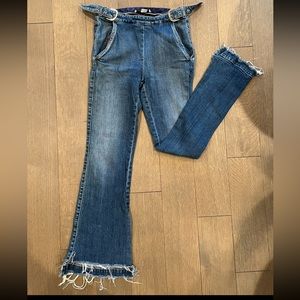 RARE Stella Mccartney boot cut buckle jeans.